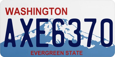 WA license plate AXE6370