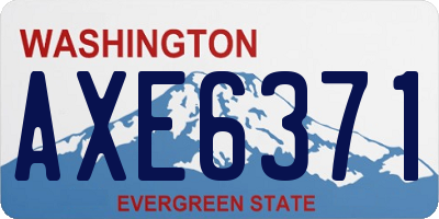 WA license plate AXE6371