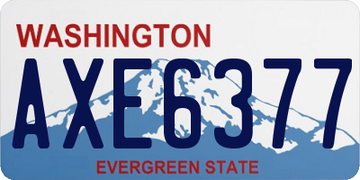 WA license plate AXE6377