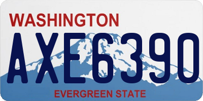 WA license plate AXE6390
