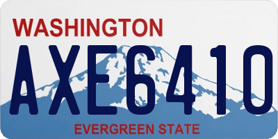 WA license plate AXE6410