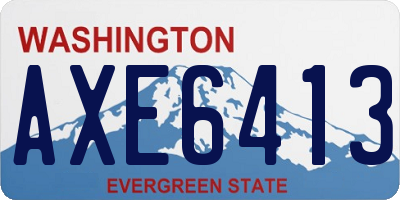 WA license plate AXE6413