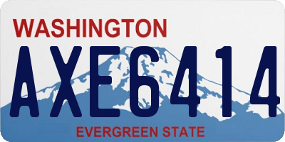 WA license plate AXE6414