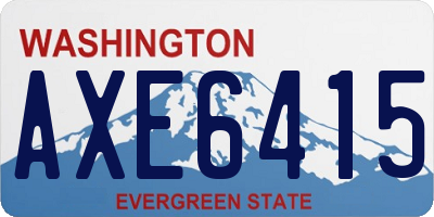 WA license plate AXE6415