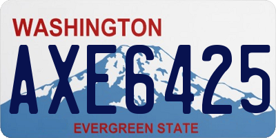 WA license plate AXE6425