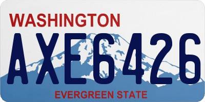 WA license plate AXE6426