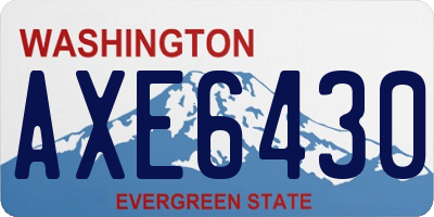 WA license plate AXE6430