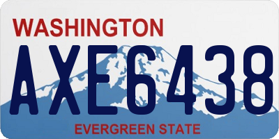 WA license plate AXE6438