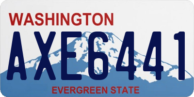 WA license plate AXE6441