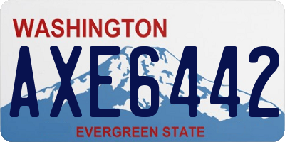 WA license plate AXE6442