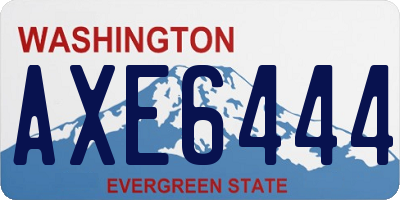 WA license plate AXE6444