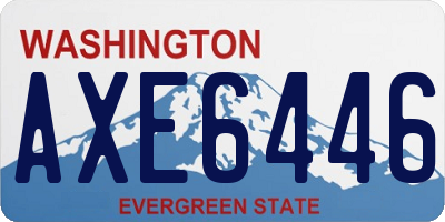 WA license plate AXE6446