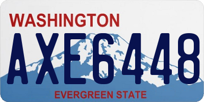 WA license plate AXE6448