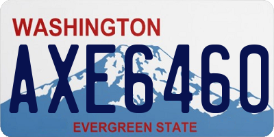 WA license plate AXE6460