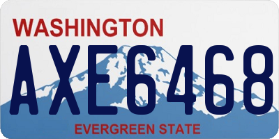 WA license plate AXE6468