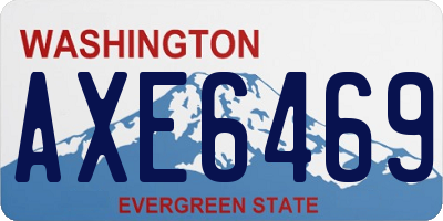 WA license plate AXE6469