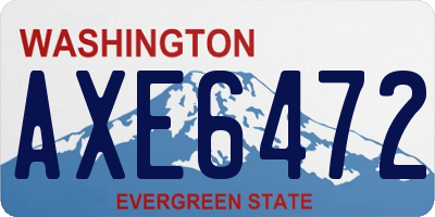WA license plate AXE6472