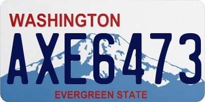 WA license plate AXE6473
