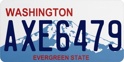 WA license plate AXE6479