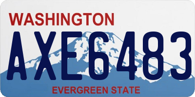 WA license plate AXE6483