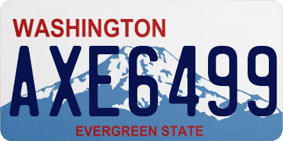 WA license plate AXE6499