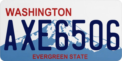 WA license plate AXE6506