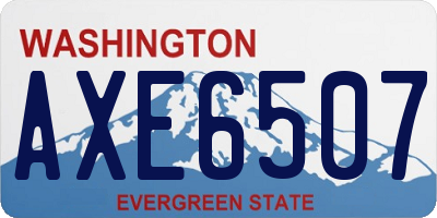 WA license plate AXE6507