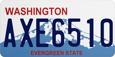 WA license plate AXE6510