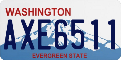 WA license plate AXE6511