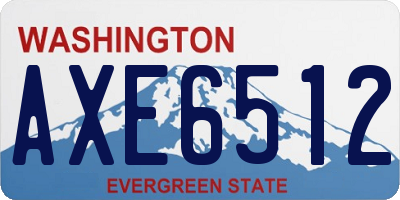 WA license plate AXE6512