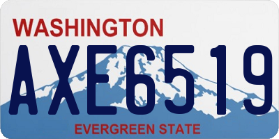 WA license plate AXE6519