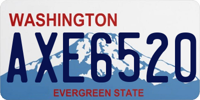 WA license plate AXE6520