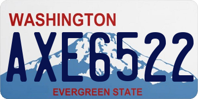WA license plate AXE6522
