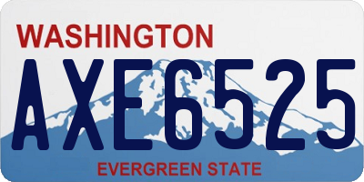 WA license plate AXE6525