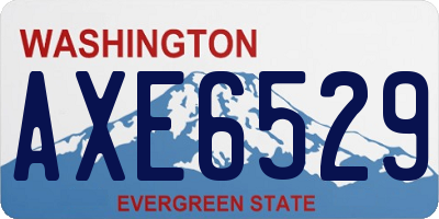 WA license plate AXE6529