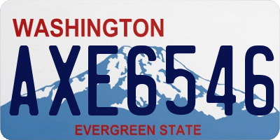 WA license plate AXE6546