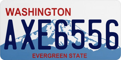 WA license plate AXE6556