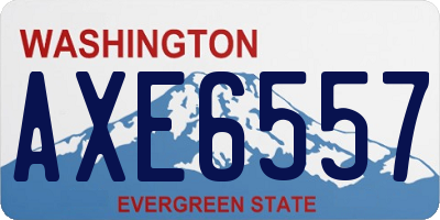 WA license plate AXE6557