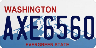 WA license plate AXE6560