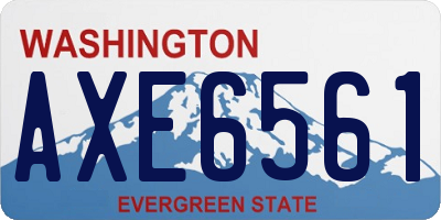 WA license plate AXE6561