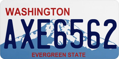 WA license plate AXE6562