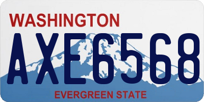 WA license plate AXE6568