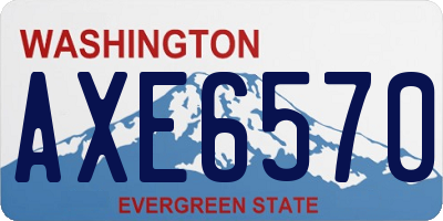 WA license plate AXE6570