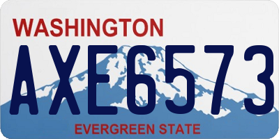 WA license plate AXE6573