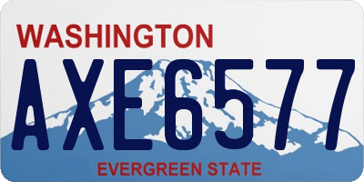 WA license plate AXE6577