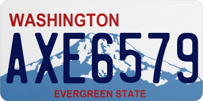 WA license plate AXE6579