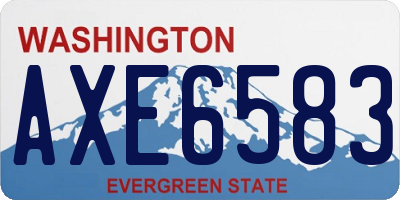 WA license plate AXE6583