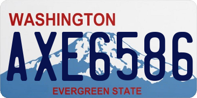 WA license plate AXE6586