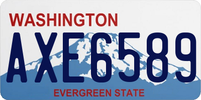 WA license plate AXE6589