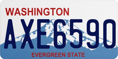 WA license plate AXE6590